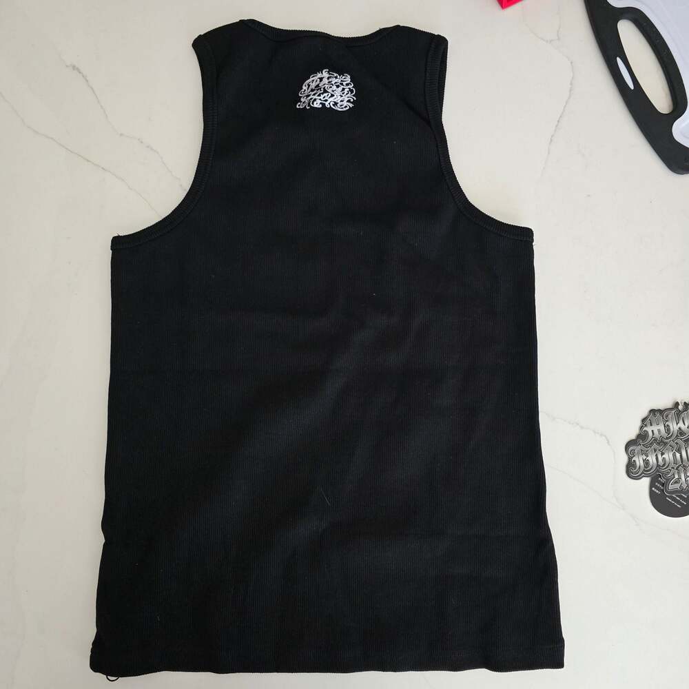 ByTheR Lettering Embroidery Ribbed Tank Top - Picture 6 of 7